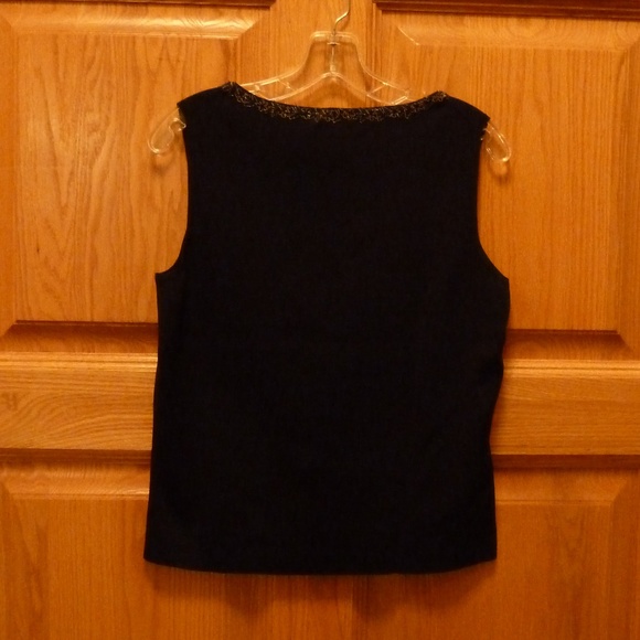 Sleeveless Knit Top Black Sparkles NWT PL - Picture 2 of 6